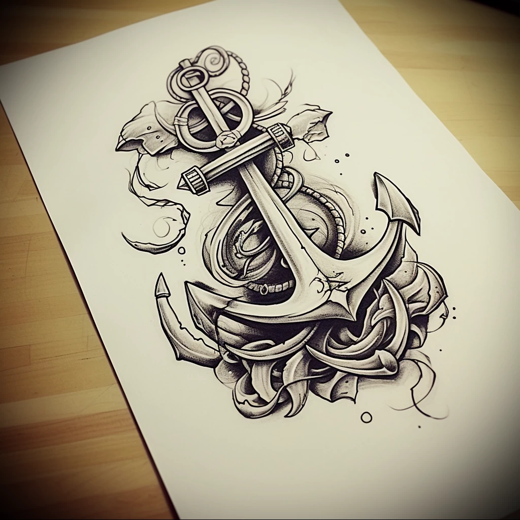 Tattoo Anchor Sketches - 10.12.2023 tattoovalue.net 024