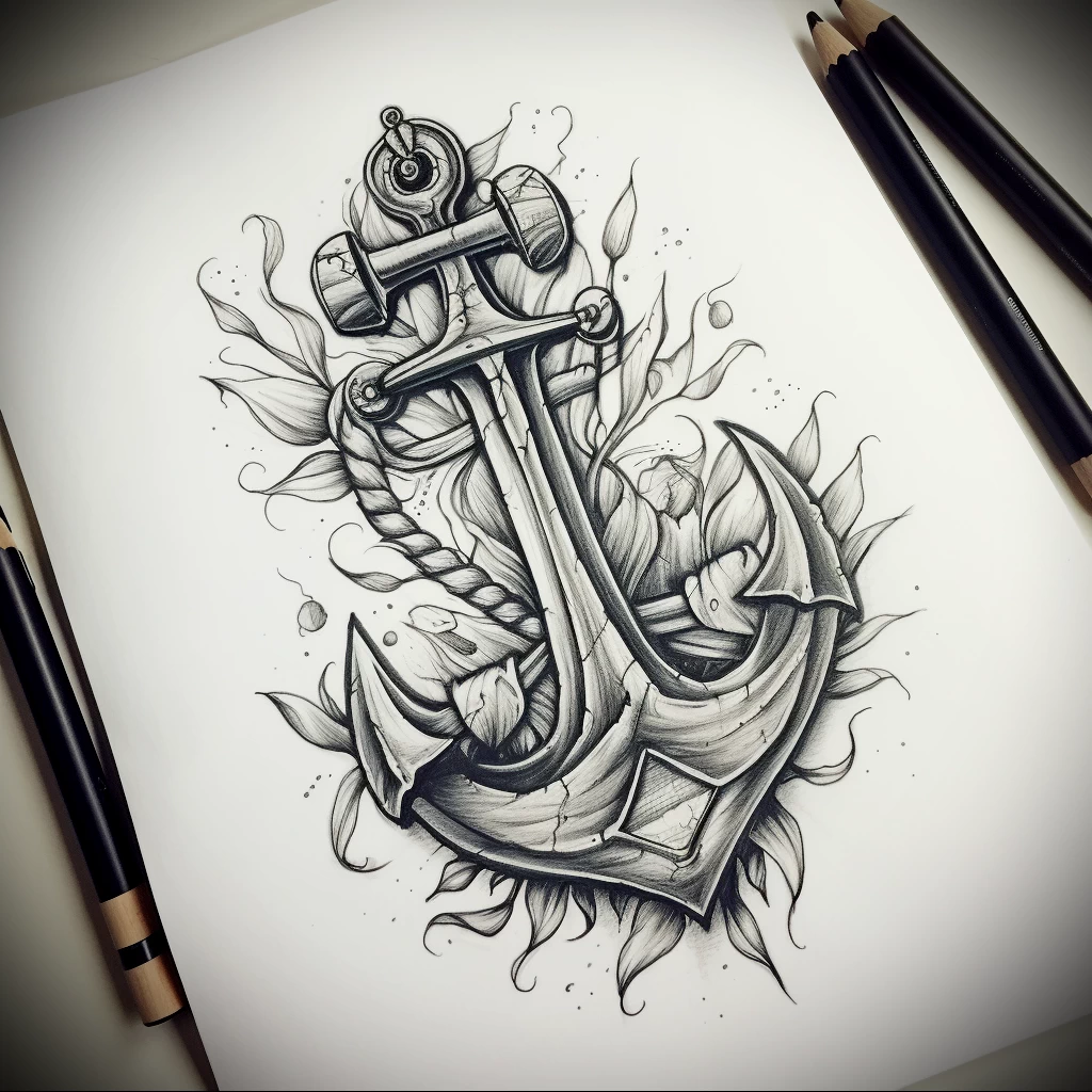 Tattoo Anchor Sketches - 10.12.2023 tattoovalue.net 025
