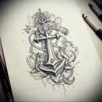 Tattoo Anchor Sketches - 10.12.2023 tattoovalue.net 030