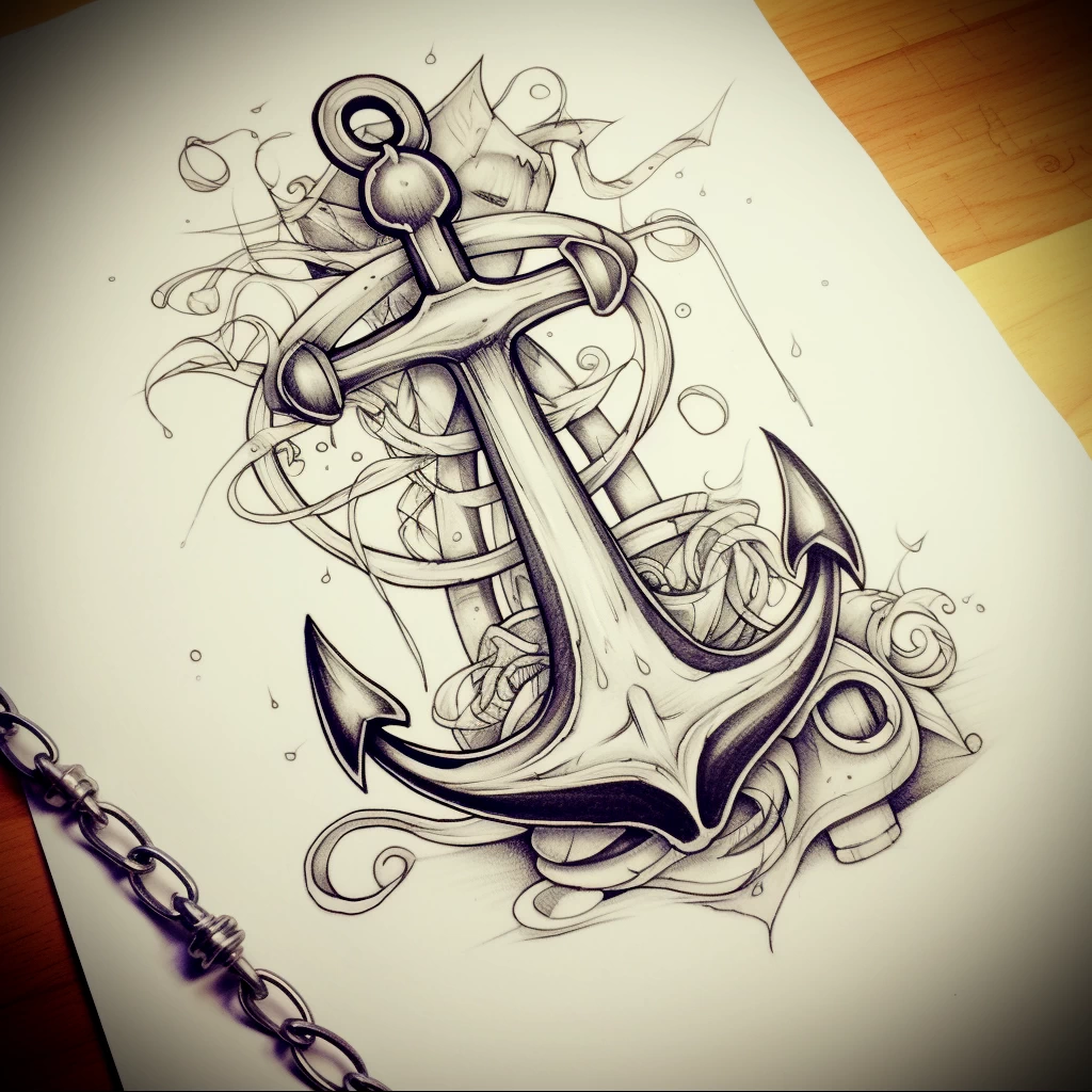 Tattoo Anchor Sketches - 10.12.2023 tattoovalue.net 050