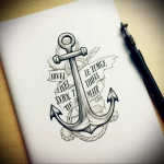 Tattoo Anchor Sketches - 10.12.2023 tattoovalue.net 300