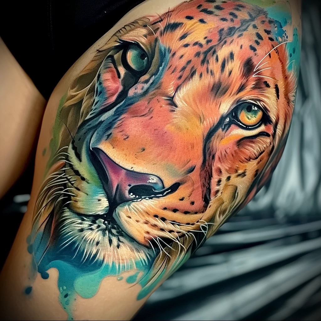What are the best ink colors for tattoos - A close up of a beautifully healed colorful animal t b efeac _1_2 - 030124 tattoovalue.net 007