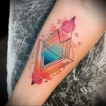 What are the best ink colors for tattoos - A geometric tattoo with subtle color gradients st ce ce f bd cfeeaa _1 - 030124 tattoovalue.net 045
