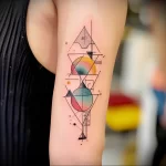 What are the best ink colors for tattoos - A geometric tattoo with subtle color gradients st ce ce f bd cfeeaa _1_2 - 030124 tattoovalue.net 046
