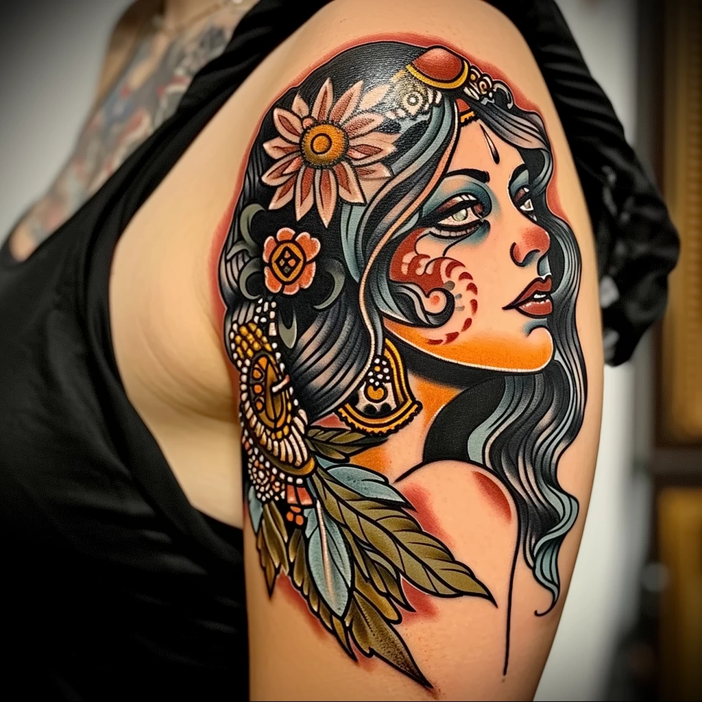 What are the best ink colors for tattoos - A neo traditional tattoo with rich deep color tones e cda fa edade _1_2 - 030124 tattoovalue.net 083