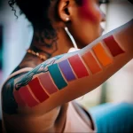 What are the best ink colors for tattoos - A person comparing tattoo colors against their skin dbc f ad a dcebd - 030124 tattoovalue.net 093