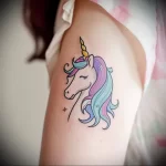 What are the best ink colors for tattoos - A person with a pastel colored tattoo of a unicorn b ad f cc adadfda - 030124 tattoovalue.net 147