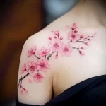 What are the best ink colors for tattoos - A person with a pink cherry blossom tattoo on their aba d fc a afbaa _1 - 030124 tattoovalue.net 152