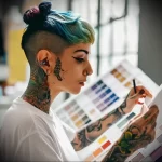 What are the best ink colors for tattoos - A tattoo enthusiast exploring color options in a cat bcbe b b db _1_2 - 030124 tattoovalue.net 205