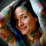 What are the best ink colors for tattoos - A woman proudly showing her collection of colorful t ddfc de f aba ffdcb - 030124 tattoovalue.net 251