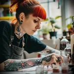 What are the best ink colors for tattoos - A woman researching the latest developments in tatto d e bf abd aaebbf - 030124 tattoovalue.net 258