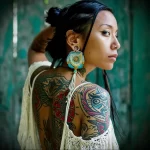 What are the best ink colors for tattoos - A woman with a tattoo representing her cultural heri bfda e f cddd _1_2 - 030124 tattoovalue.net 301