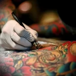 What are the best ink colors for tattoos - An artist creating a tattoo with a new unique color ddb b e ccbbacac - 030124 tattoovalue.net 312