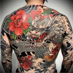 What are the best ink colors for tattoos - An impressive full back tattoo with a mix of colors e cea f acf _1 - 030124 tattoovalue.net 318