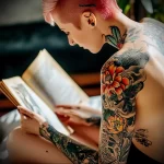 What are the best ink colors for tattoos - An individual reading a tattoo care guide focused on addbd df fccabaa - 030124 tattoovalue.net 322