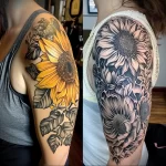 What are the best ink colors for tattoos - Comparison of a healed colored tattoo and a black an bbc ba d bdae - 030124 tattoovalue.net 337
