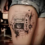 tattoo drawing about radio - Realistic tattoo concept of a vintage radio set surr cfc ab b dddee - 130224 tattoovalue.net 111