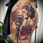 tattoo drawing about radio - Realistic tattoo design showcasing a retro microphon bb db ff ebd da _1 - 130224 tattoovalue.net 135