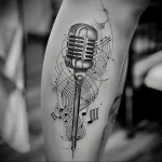 tattoo drawing about radio - Realistic tattoo design showcasing a retro microphon ebd a e eefcede - 130224 tattoovalue.net 137