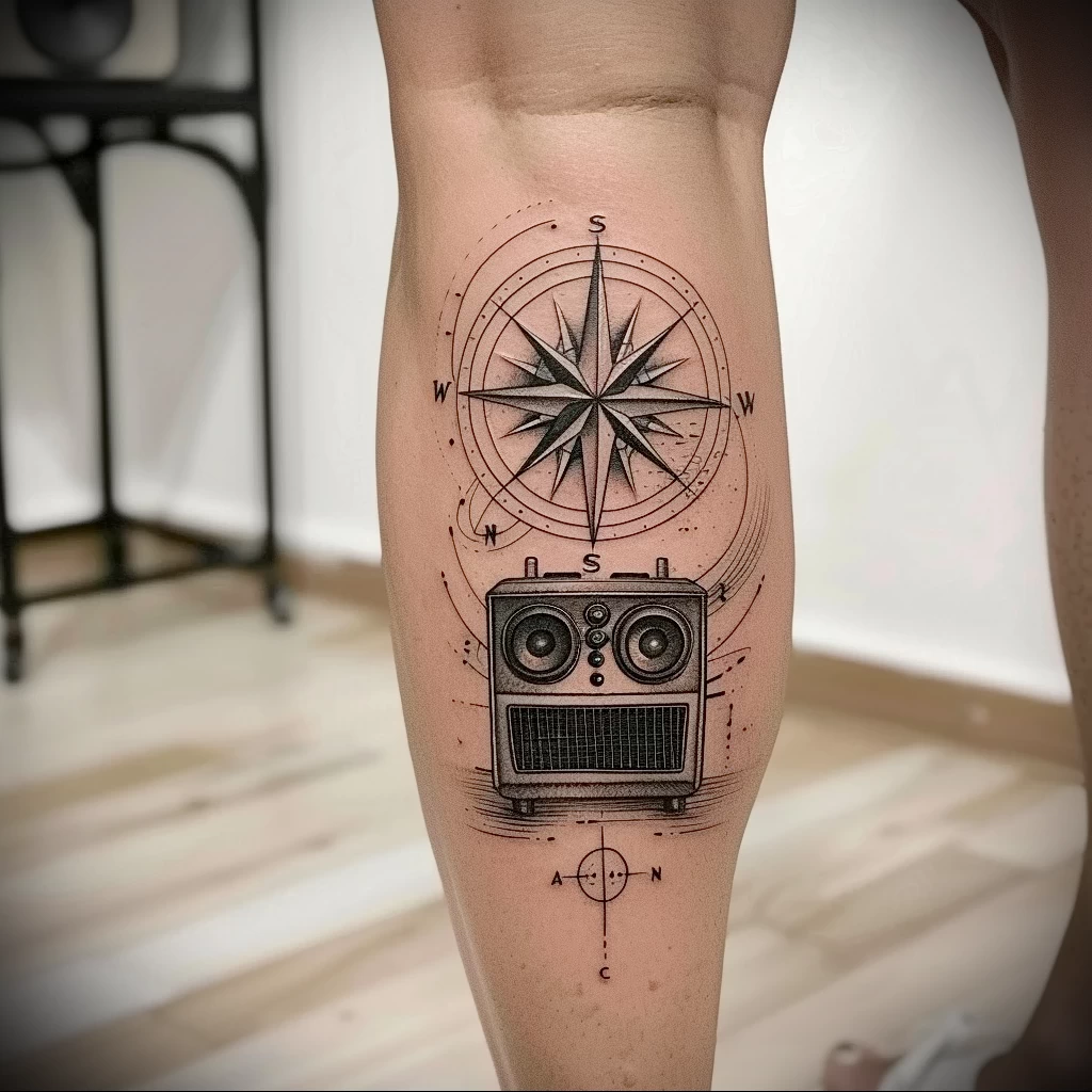 tattoo drawing about radio - Realistic tattoo idea featuring a retro radio set ne cfec dab d a ec - 130224 tattoovalue.net 147