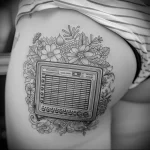 tattoo drawing about radio - Realistic tattoo idea incorporating an old fashioned ca cb cbfea - 130224 tattoovalue.net 153