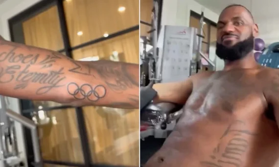 LeBron James Gets Olympic Rings Tattoo After 2024 Victory in Paris - 250924 tattoovalue.net 01