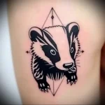 Badger Tattoo №080 - tattoovalue.net 03102024