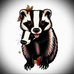 Badger Tattoo №109 - tattoovalue.net 03102024