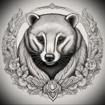 Badger Tattoo №127 - tattoovalue.net 03102024