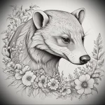 Badger Tattoo №145 - tattoovalue.net 03102024