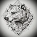 Badger Tattoo №150 - tattoovalue.net 03102024