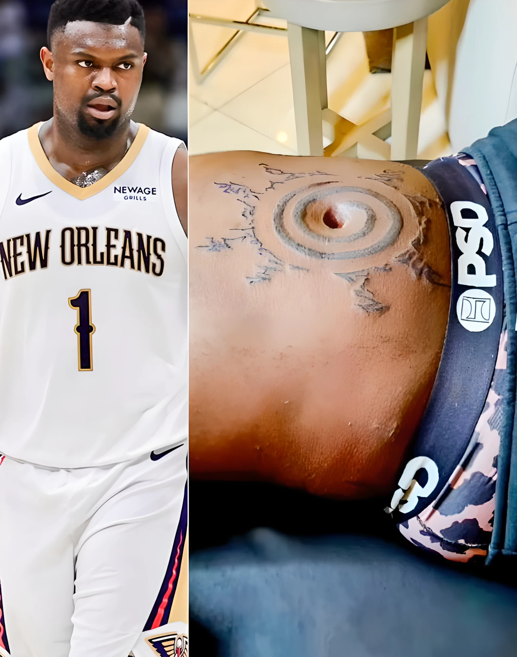 Zion Williamson Gets a Naruto Tattoo 2