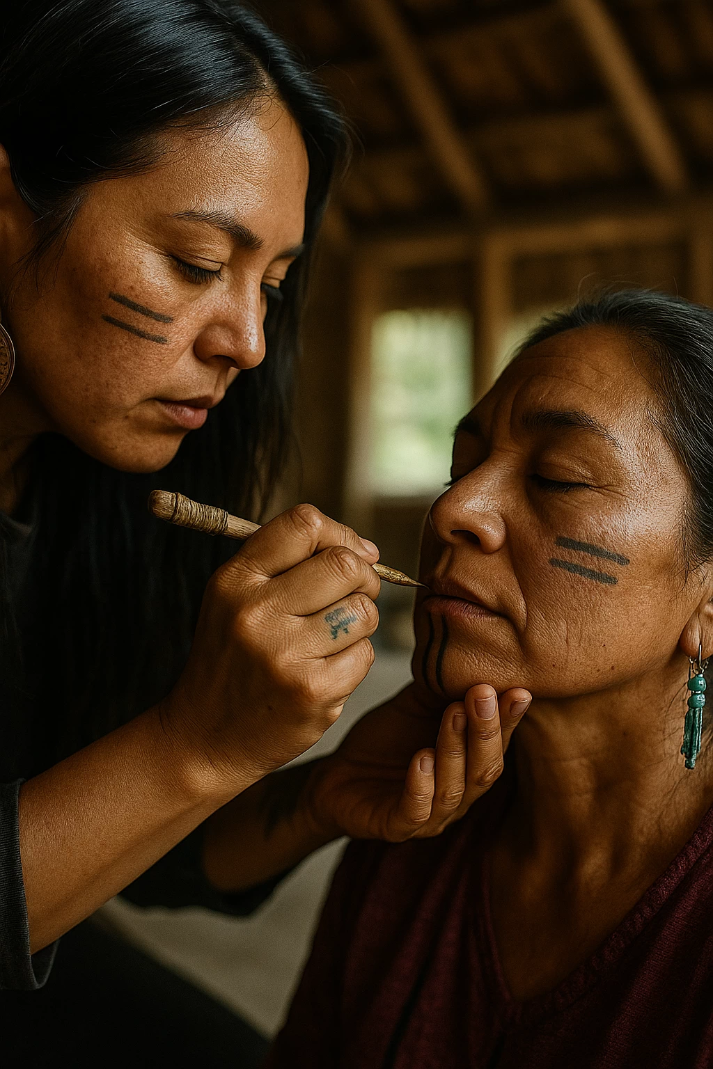 Native women revive ancient inchunwa facial tattoos №10 - tattoovalue.net