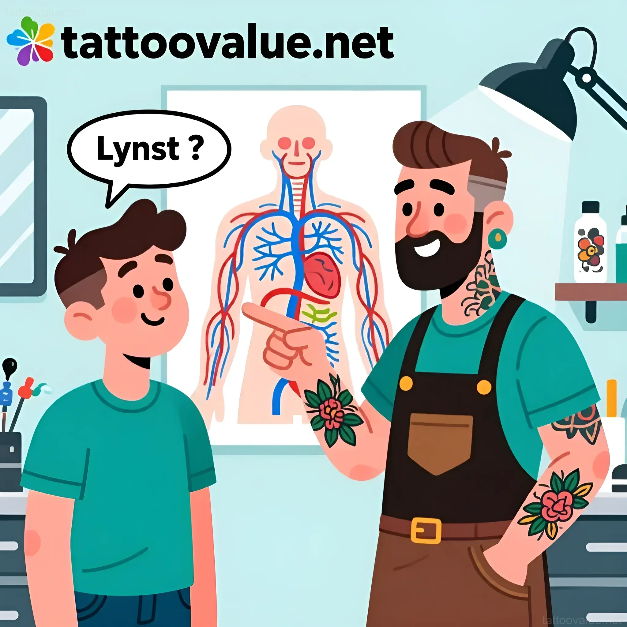 Изображение раздела 'Frequently Asked Questions (FAQ) About Tattoos & Swollen Lymph Nodes' в статье про Can tattoos cause swollen lymph nodes years later?