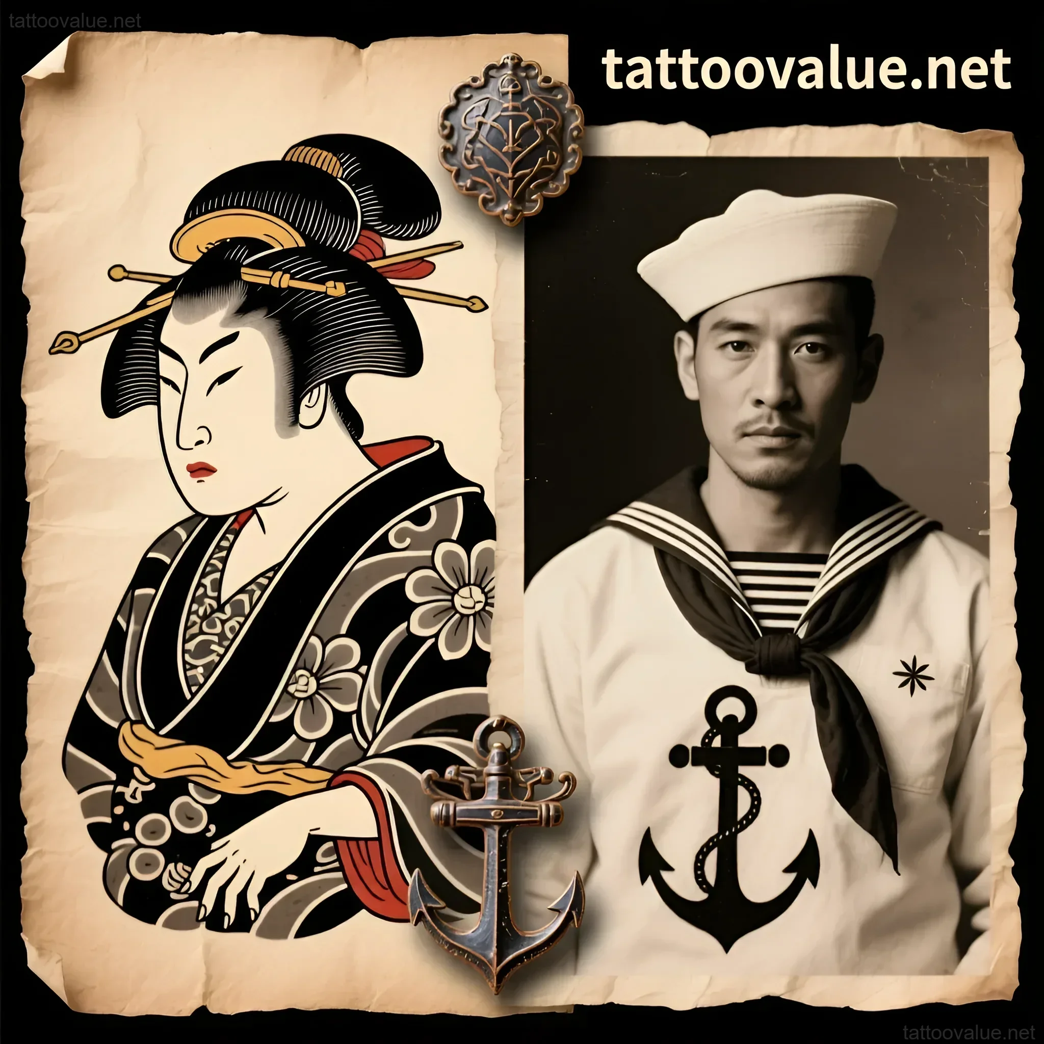 Изображение раздела 'A Brief History of Black & Grey and Color Tattooing' в статье про How to choose between a black & grey vs. a color t