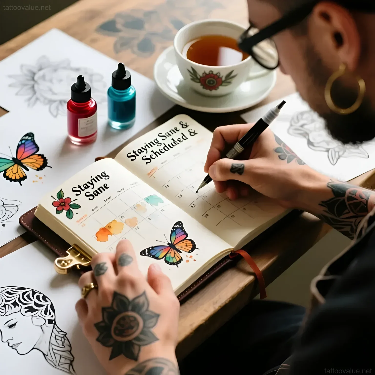 Изображение раздела 'Staying Sane & Scheduled: A Tattoo Artist's Guide to Appointment Book Management & Burnout Prevention' в статье про How to manage appointment books and avoid burnout
