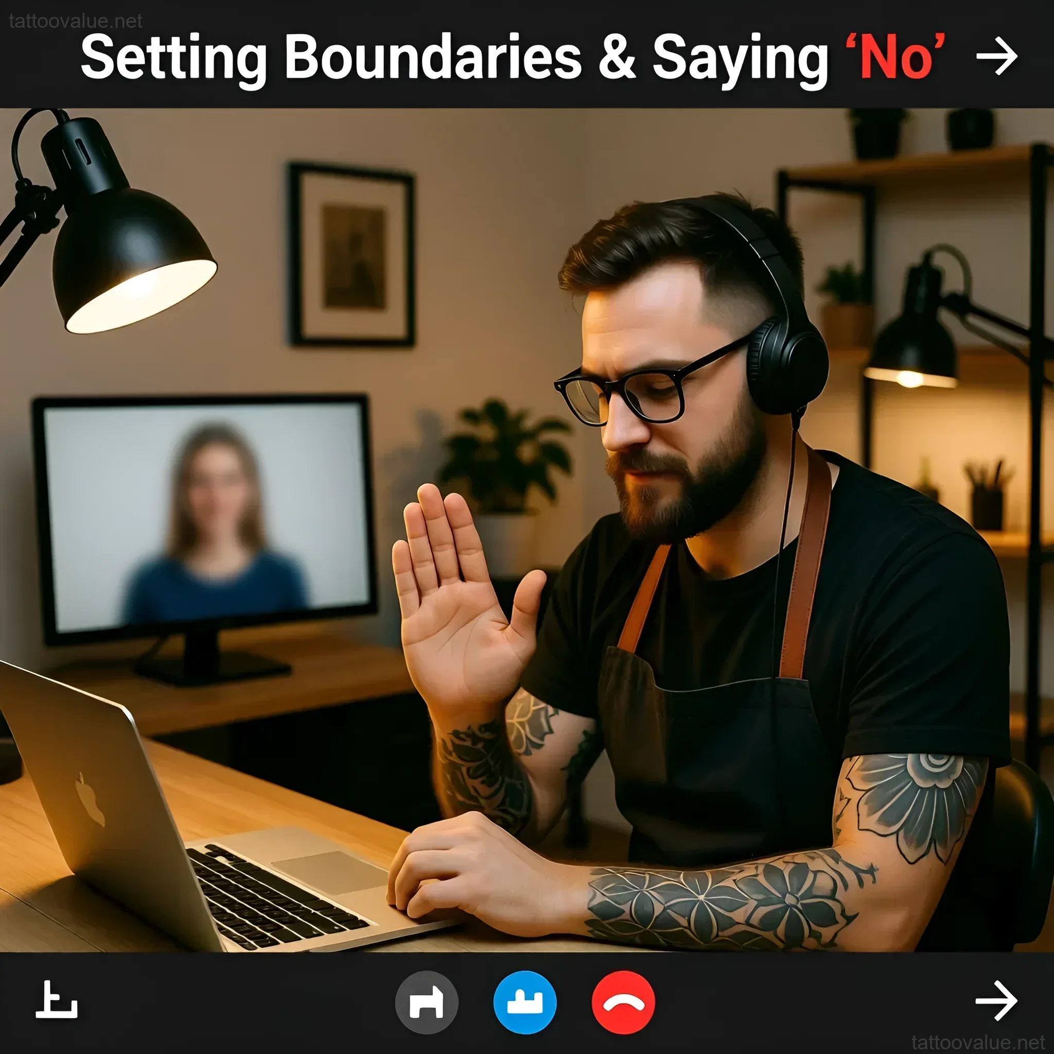 Изображение раздела 'Setting Boundaries & Saying 'No': Protecting Your Mental & Creative Space' в статье про How to manage appointment books and avoid burnout