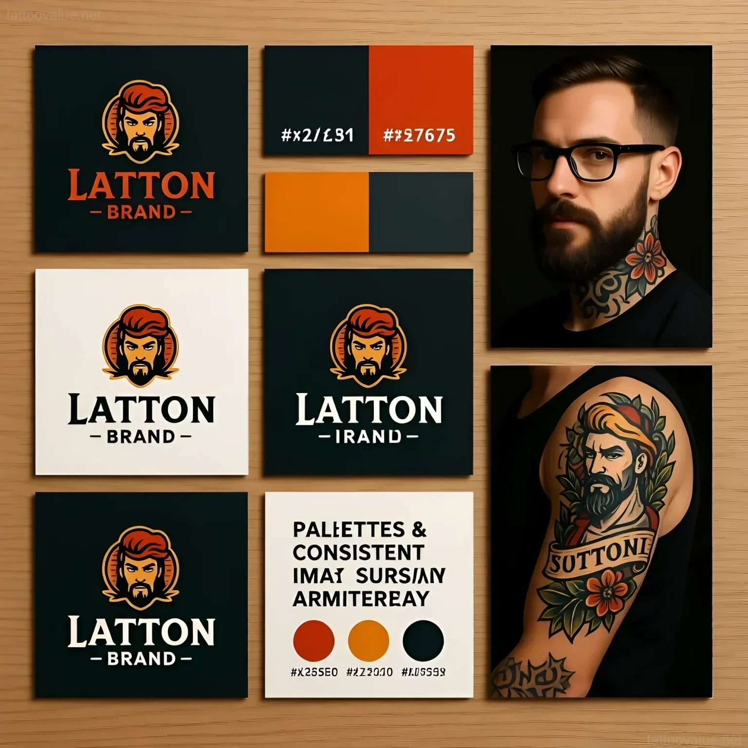 Изображение раздела 'Crafting a Visual Brand: Logo Design, Color Palettes & Consistent Imagery for Tattoo Artists' в статье про How to create a cohesive and professional online b