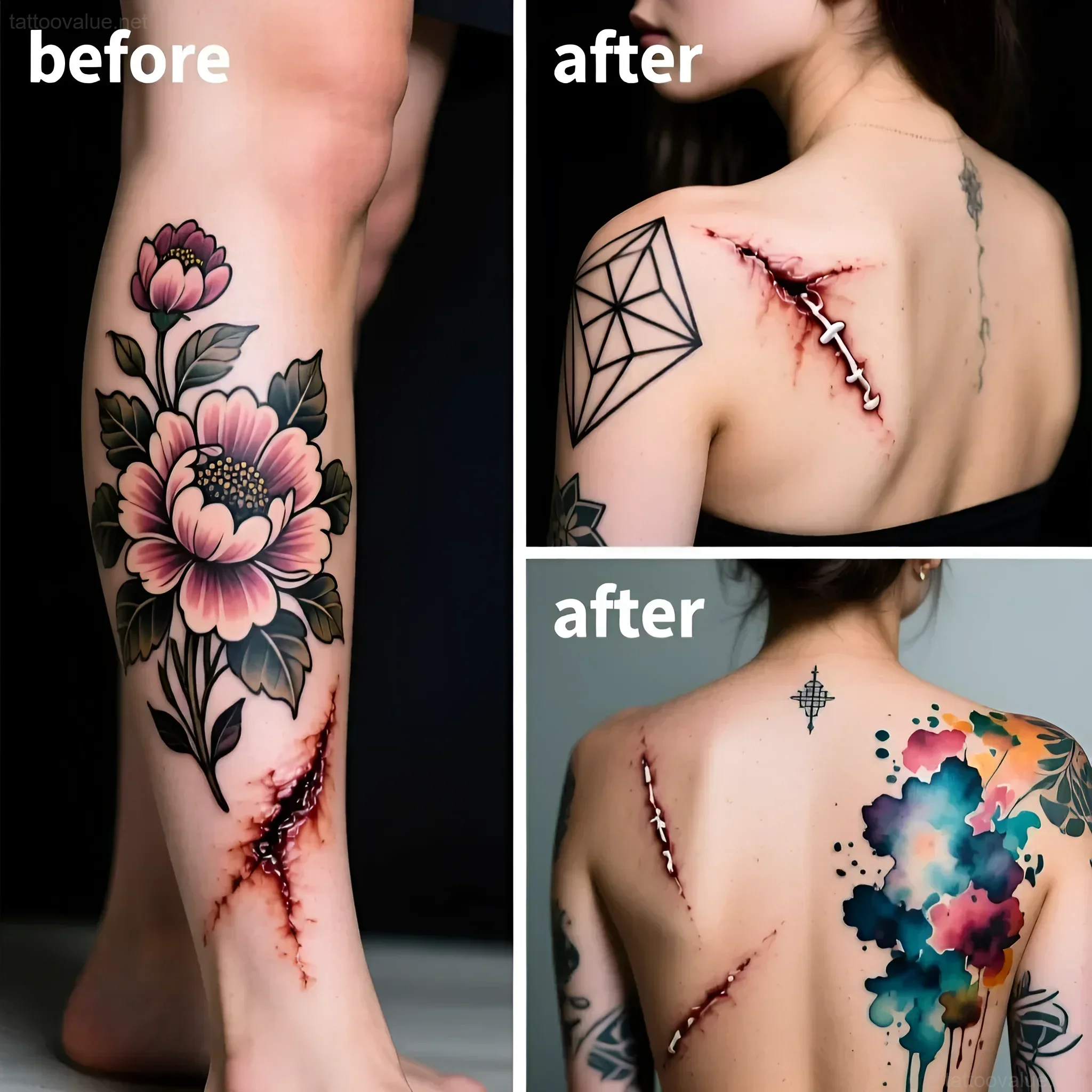 Изображение раздела 'Inspiring Scar Coverage Tattoo Ideas & Real-Life Transformations' в статье про How to design tattoos that effectively cover sever