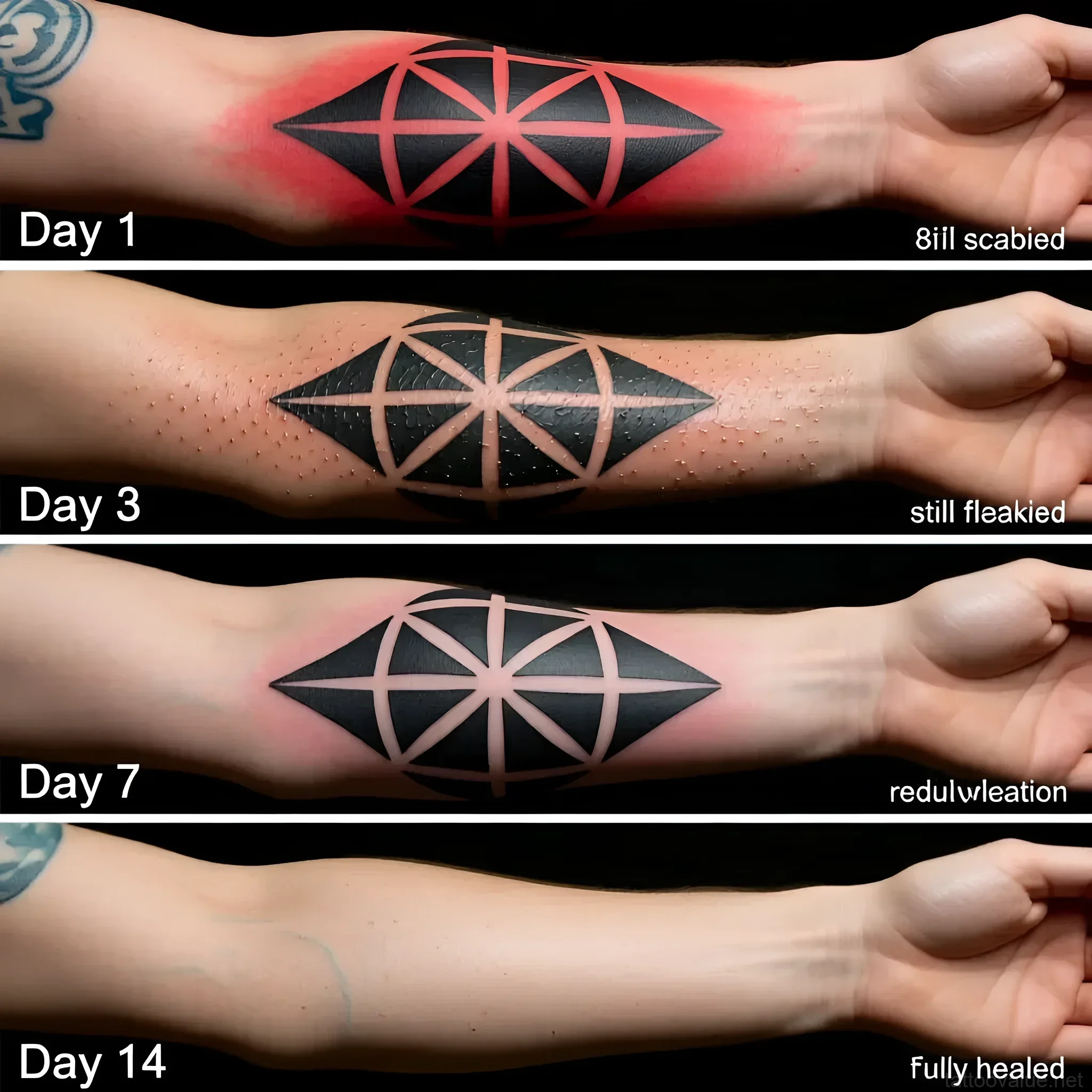 Изображение раздела 'Understanding Tattoo Healing: The Stages & What to Expect' в статье про Is it normal for a healing tattoo to have a raised