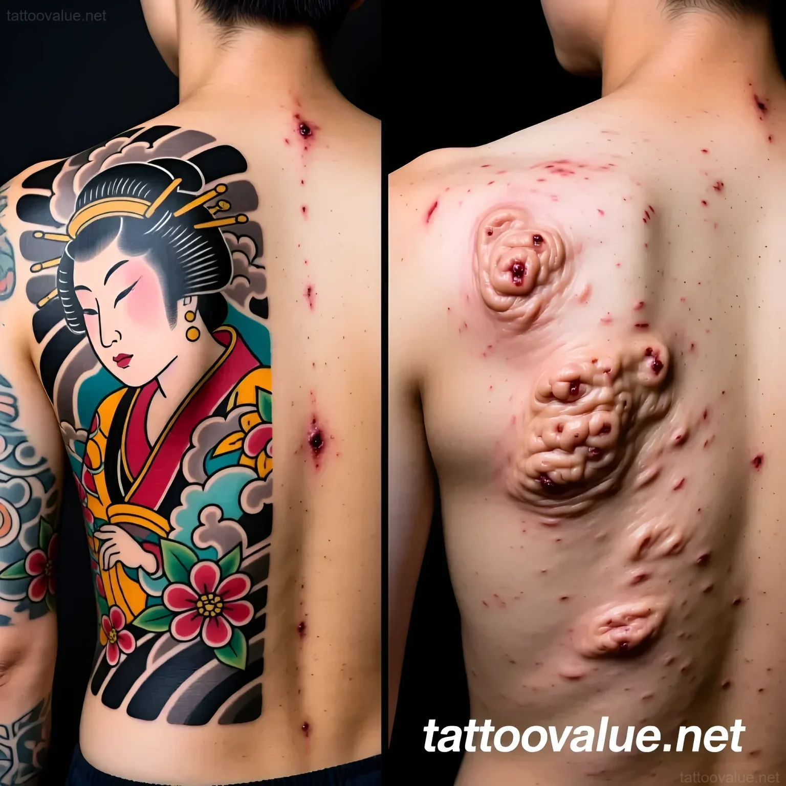Изображение раздела 'Distinguishing Normal Raised Healing from Potential Complications (Keloids & Hypertrophic Scarring)' в статье про Is it normal for a healing tattoo to have a raised