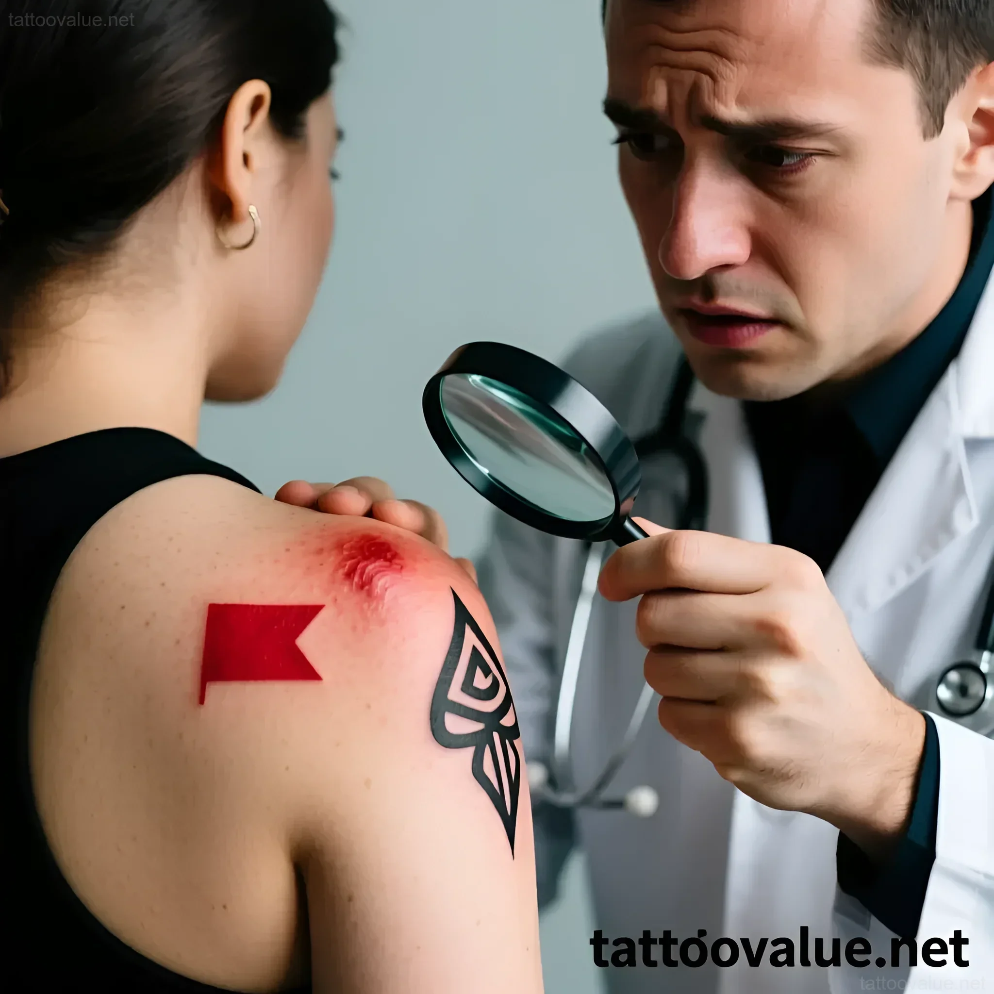 Изображение раздела 'When to Consult a Doctor: Red Flags & Professional Advice' в статье про Is it normal for a healing tattoo to have a raised