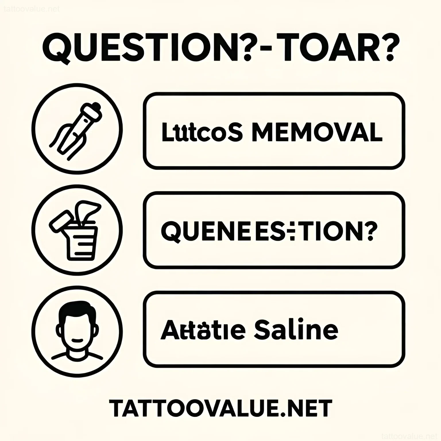 Изображение раздела 'Frequently Asked Questions (FAQ) About Saline & Laser Tattoo Removal' в статье про Removing a tattoo with saline vs. laser: a compari