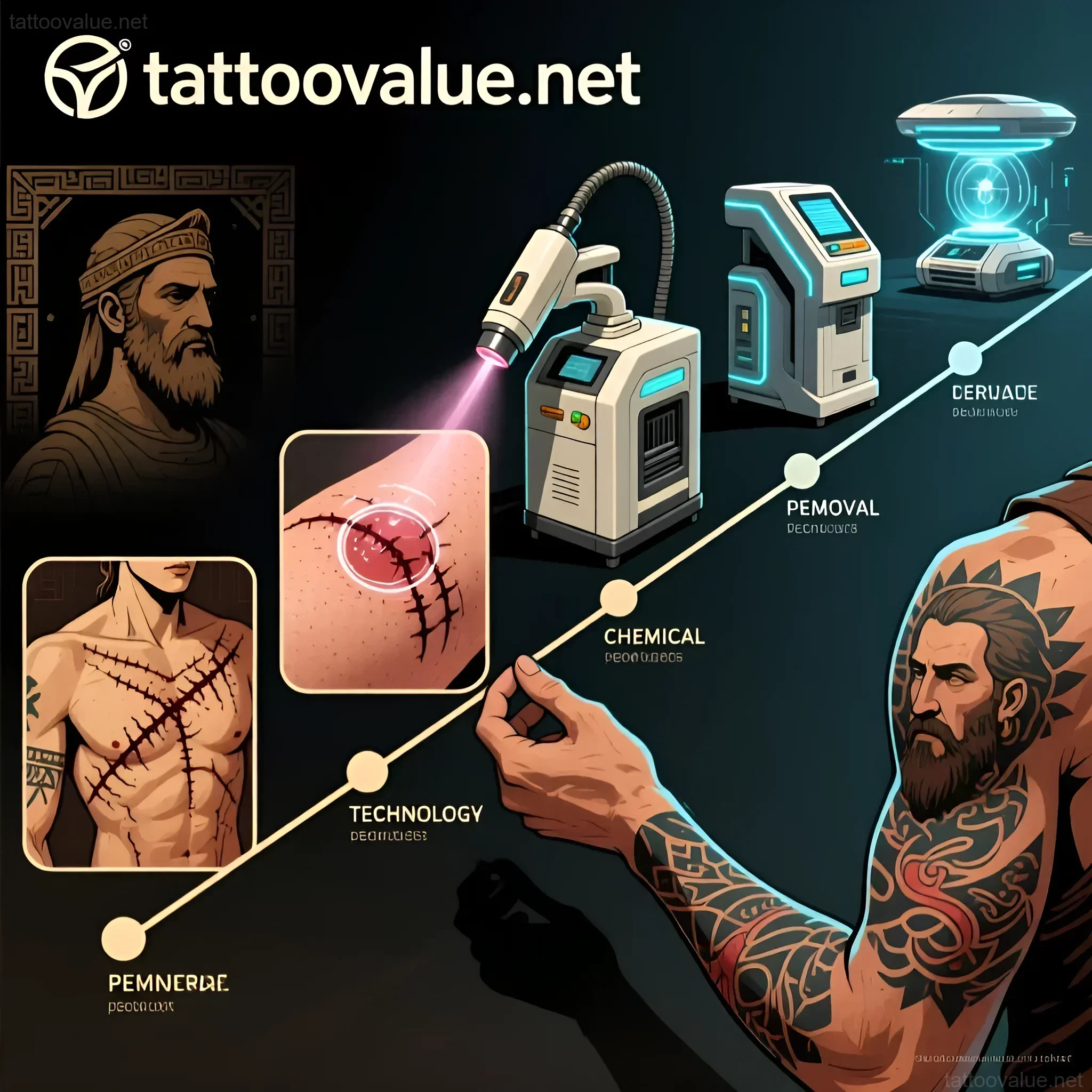 Изображение раздела 'Interesting Facts & Future Trends in Tattoo Removal Technology' в статье про Removing a tattoo with saline vs. laser: a compari