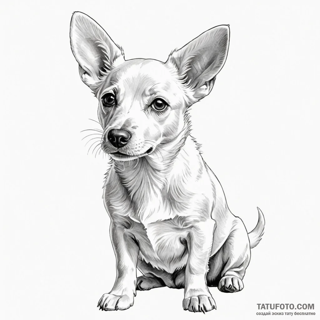 Dog - tattoo sketch (№1751043099_0, 27.06.2025 16:51) — tattoovalue.net
