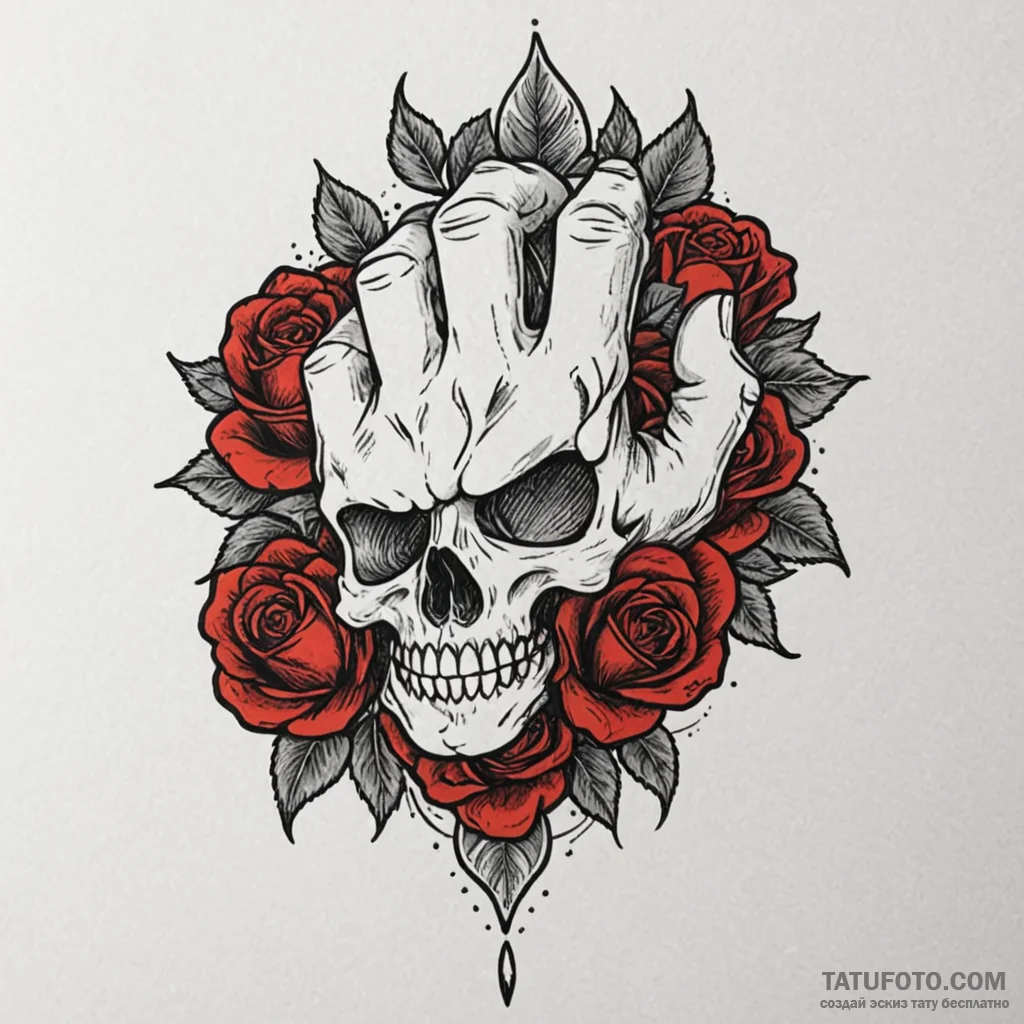 Fist, tattoo line art, stylized interpretatio... - tattoo sketch (№1751046728_0, 27.06.2025 17:52) — tattoovalue.net