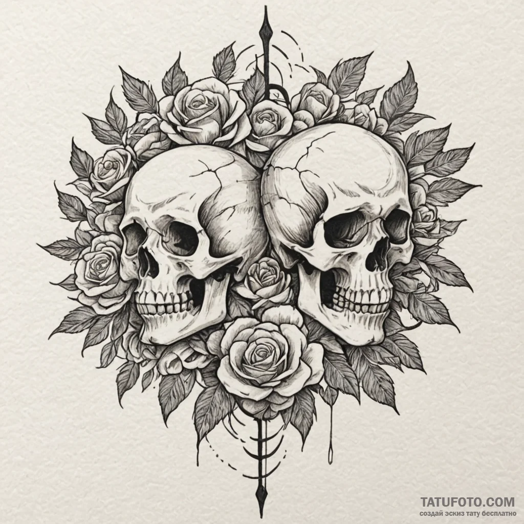 A watercolor sketch of the main characters fr... - tattoo sketch (№1751047645_0, 27.06.2025 18:07) — tattoovalue.net