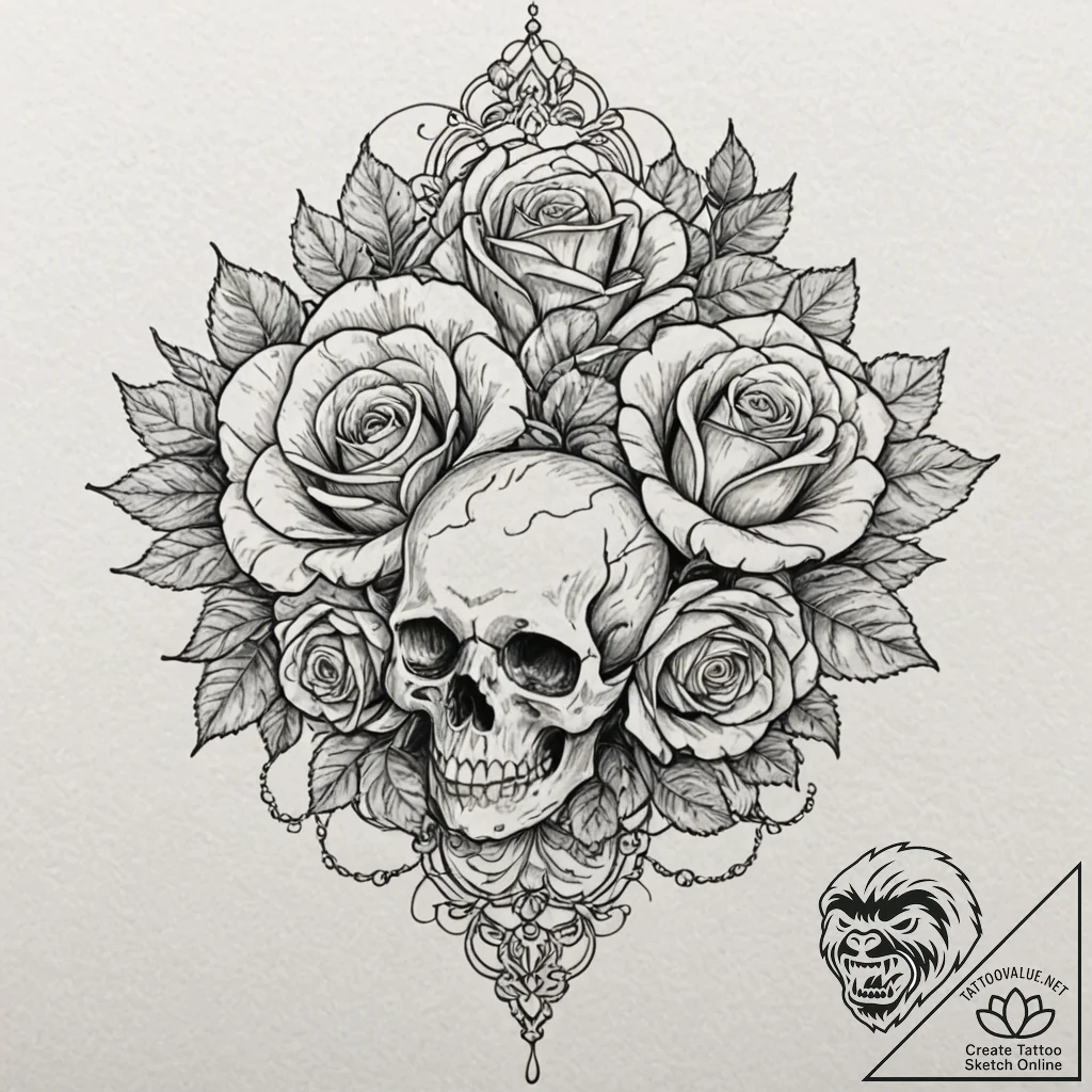 Garter, tattoo flash sheet design, rough sket... - tattoo sketch (№1751049382_0, 27.06.2025 18:36) — tattoovalue.net