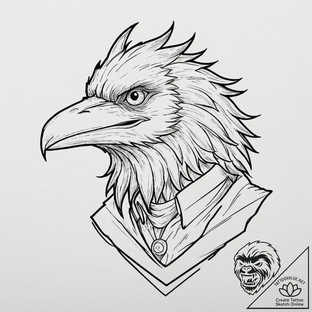 A neo-traditional portrait of howl from howl'... - tattoo sketch (№1751050418_0, 27.06.2025 18:53) — tattoovalue.net