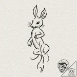 Kokopelli, artistic tattoo sketch, clear imag… – tattoo sketch (№1751053149_0, 27.06.2025 19:39) — tattoovalue.net